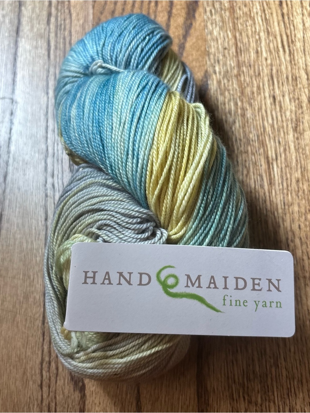 Hand Maiden Yarn Casbah Midsummer Morning Blue Gray Merino Wool Cashmere Nylon